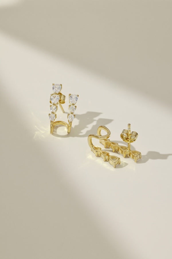 “Starlight Curve” Diamond Illusion Earrings