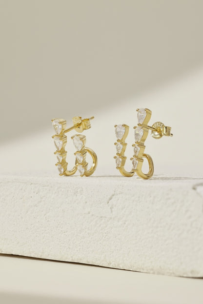 “Starlight Curve” Diamond Illusion Earrings