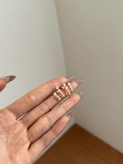 “Starlight Curve” Diamond Illusion Earrings