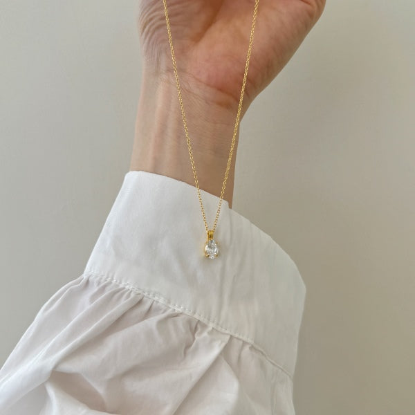 🌟✨ Elegant Solitaire Pendant Necklace – Timeless Sparkle ✨🌟