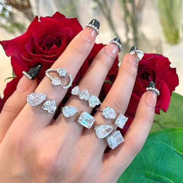 💖 Triple Heart Sparkle Ring – Radiate Love in Every Glance  💍