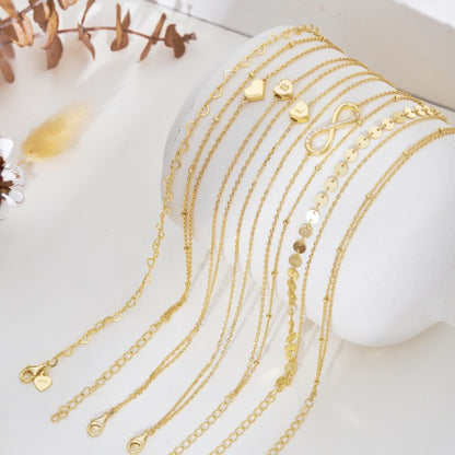 💛✨ Personalized Gold Heart Initial Anklet – "L" Charm ✨💛