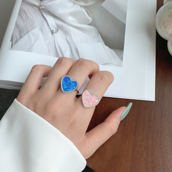💖💙 Double Heart Magic Ring Set
