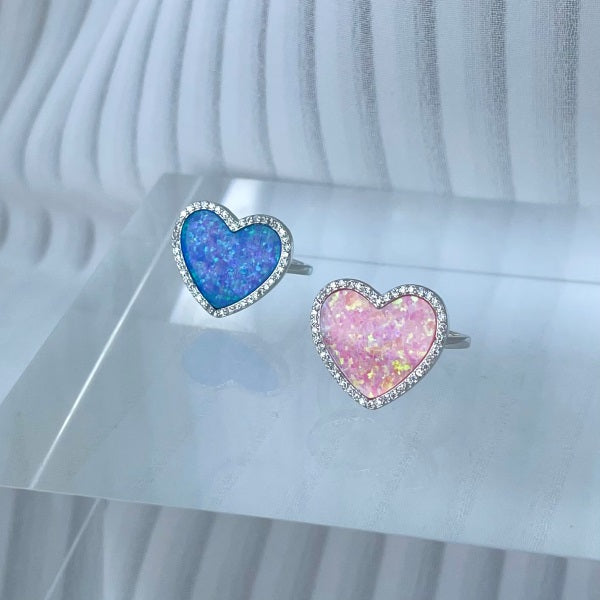 💖💙 Double Heart Magic Ring Set