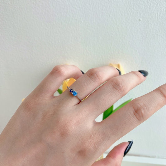 💙🌊 Tide of Two Blues Ring