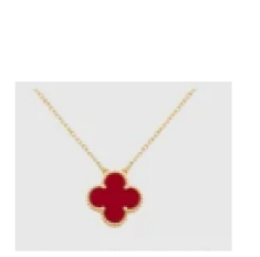 18K Gold Plated 925 Sterling Silver Clover Pendant Necklace