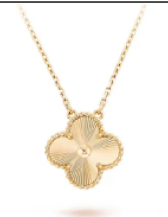 18K Gold Plated 925 Sterling Silver Clover Pendant Necklace