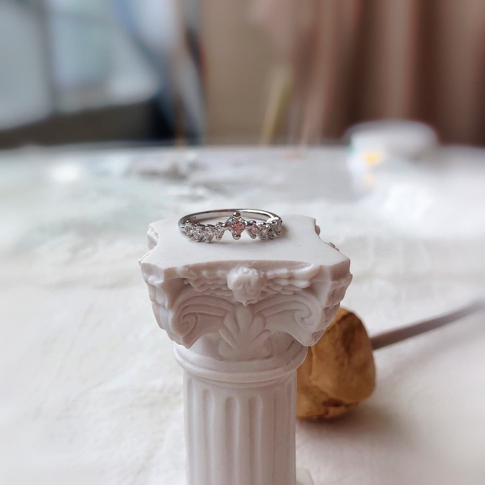 Dainty Chevron Moissanite Stacking Ring 💍