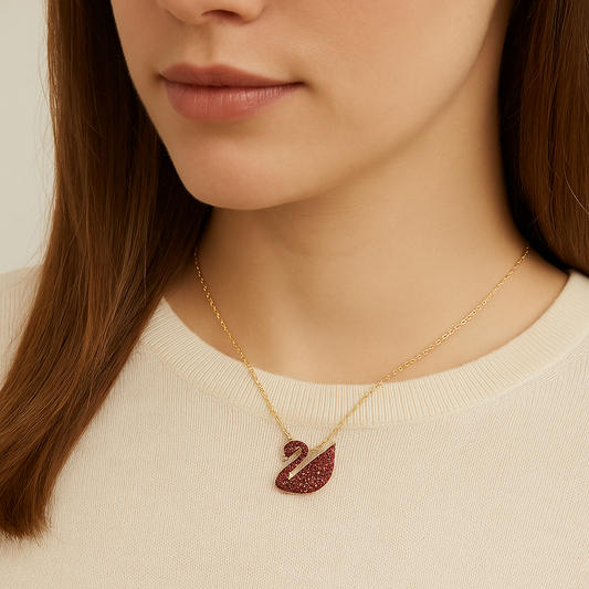 🦢✨ “Graceful Gaze” Swan Pendant Necklace