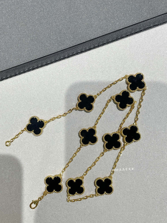 ❤️ Lux Red Clover Charm Necklace – Inspired by Van Cleef & Arpels ❤️