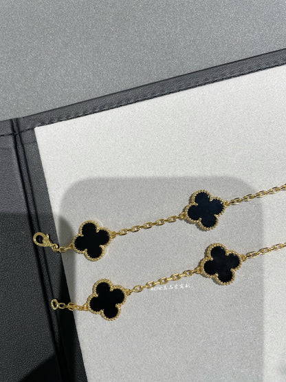 ❤️ Lux Red Clover Charm Necklace – Inspired by Van Cleef & Arpels ❤️