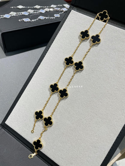 ❤️ Lux Red Clover Charm Necklace – Inspired by Van Cleef & Arpels ❤️