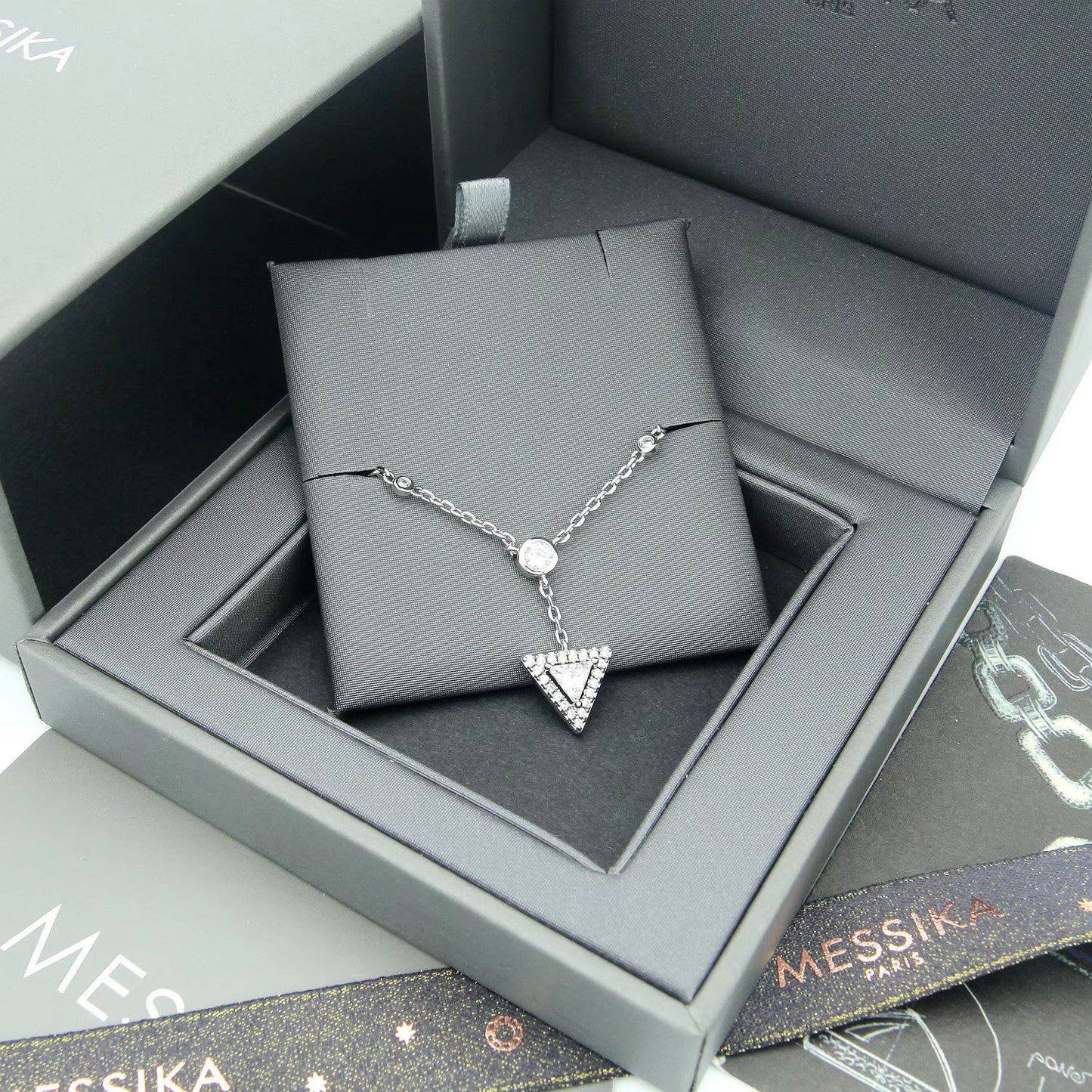 💎 Messika Paris Move Uno Diamond Drop Anklet – Rose Gold & Silver Elegance ✨