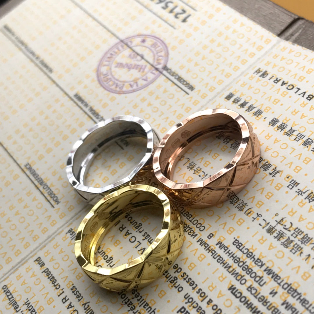 Triple Threat: Quilted Sparkle Rings in Gold, Silver & Rose Gold